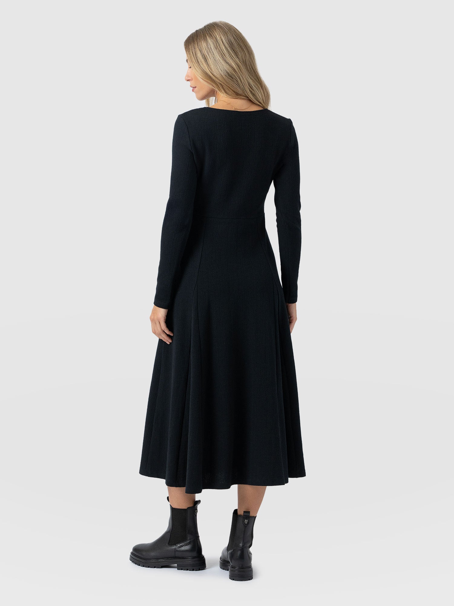 Akia Long Sleeve Dress - Black